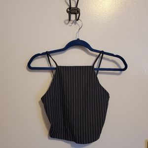 Zara striped crop top